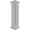 Ekena Millwork 10"W x 48"H Straight Newel Post with Panel, Peaked Capital & Base Trim (Installation kit included) NWL10X48SPP0B0 - alternate 8